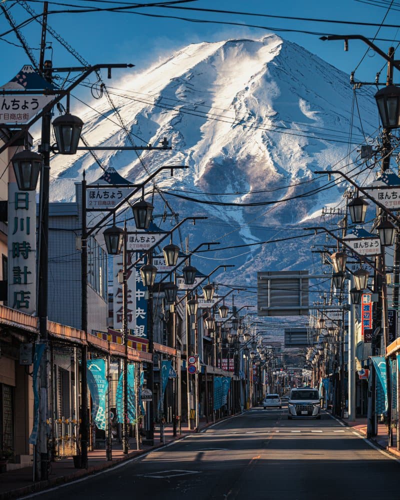 Iconic Fuji Street by Takeshi Mitamura — canvas wall art