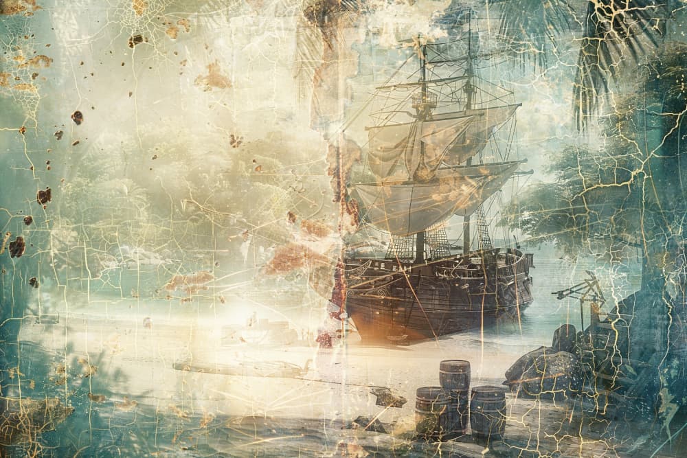 Ancient Pirate Ship by Rafal Kulik — canvas wall art