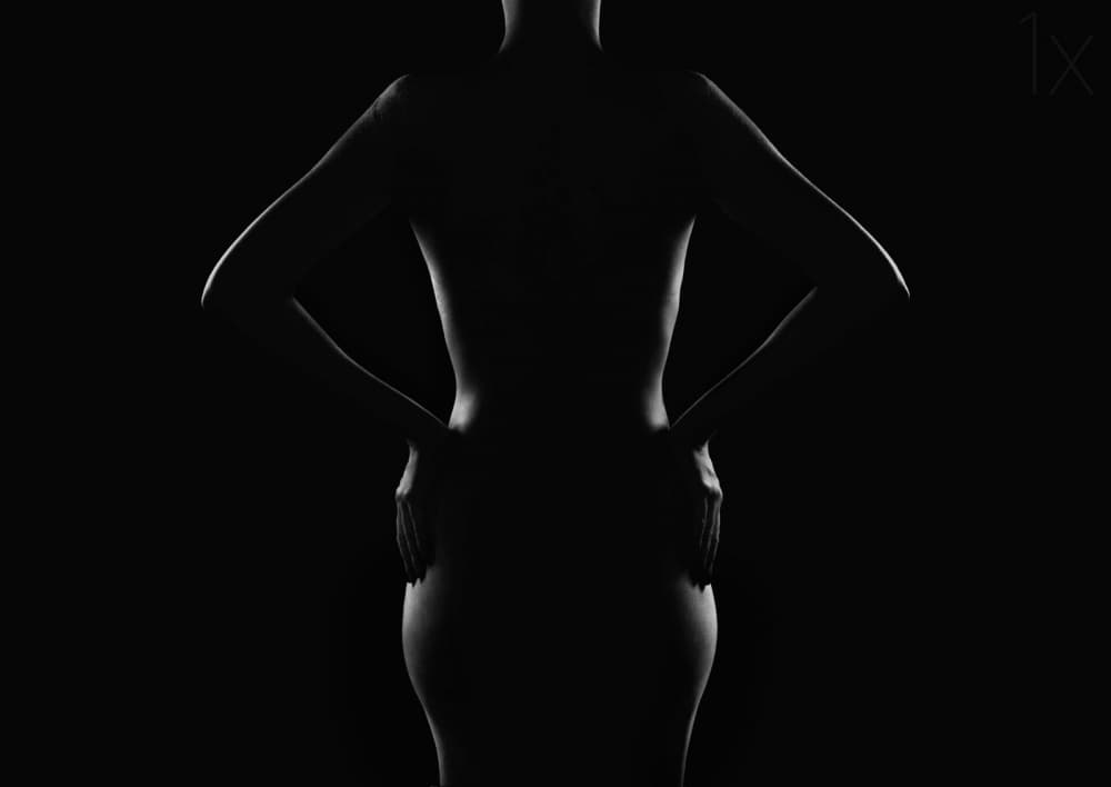 Elegant Female Silhouette by Jozef Kiss — canvas wall art
