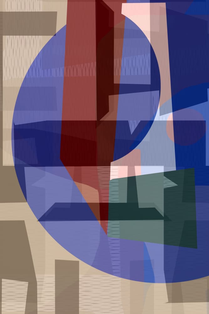 Overlapping Geometric Layers by cartissi — canvas wall art