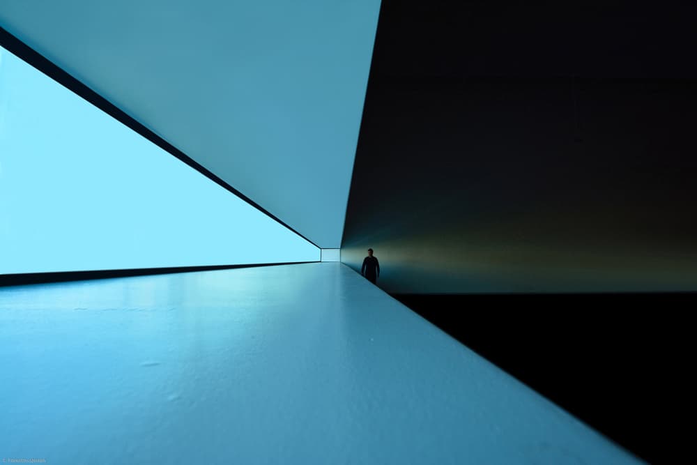 Solitary Figure Blue Light by Florentinus Joseph — canvas wall art