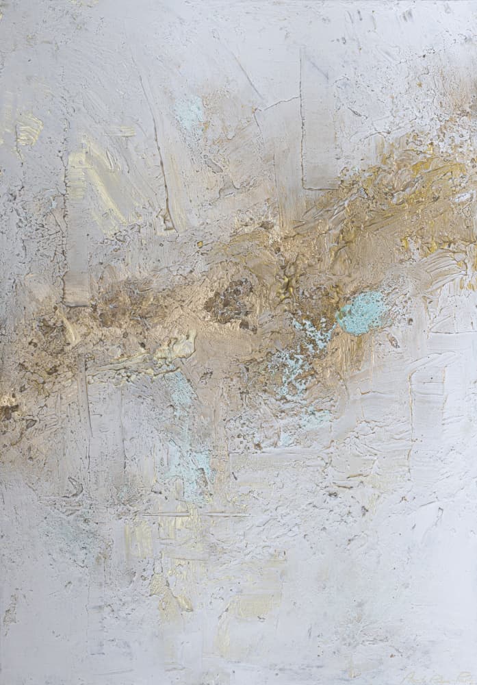 Abstract Gold Texture by Anete Purina-Purite — canvas wall art