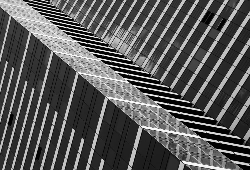 Modern Building Geometry by Jacqueline Hammer — canvas wall art