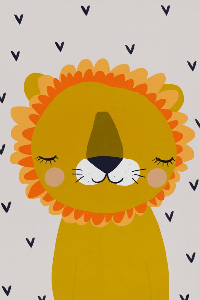 Dreamy Lion by Treechild — canvas wall art