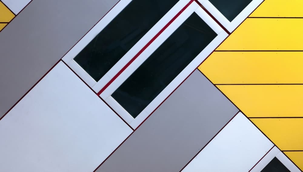Modern Geometric Facade by Jeroen van de Wiel — canvas wall art