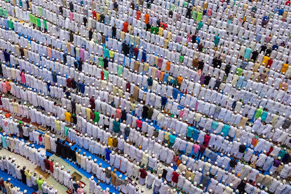 Mass Islamic Prayer by Saurabh Sirohiya — canvas wall art