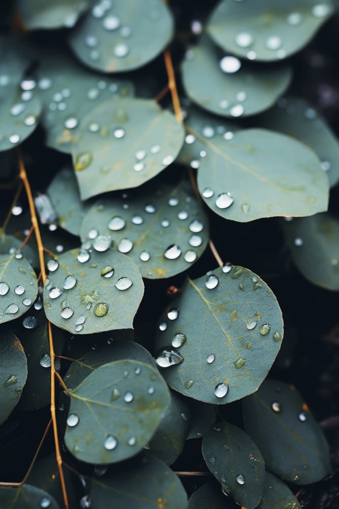 Rain-Kissed Leaves by Treechild — canvas wall art