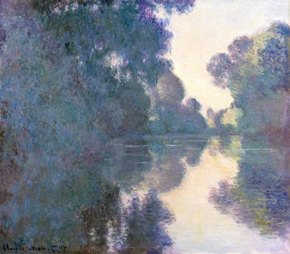 Morning On the Seine Near Giverny (1897) By Claude Monet by Claude Monet — canvas wall art