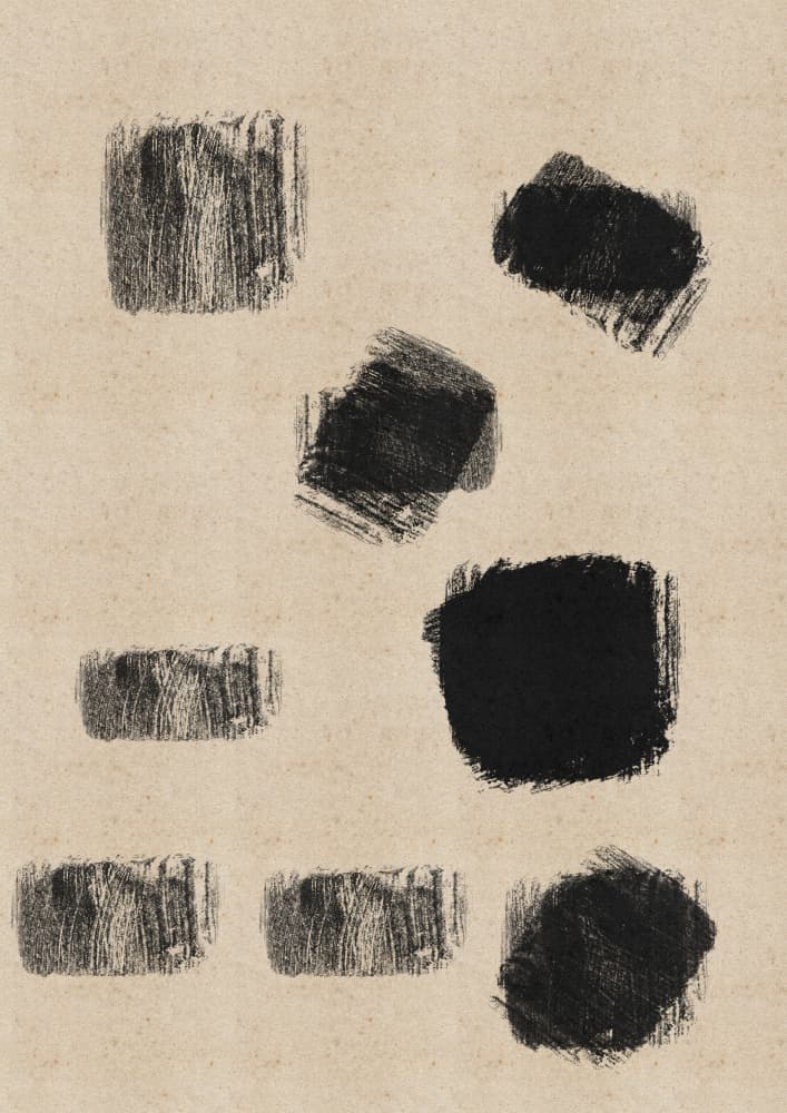 Black Abstract Strokes by Nicholas — canvas wall art