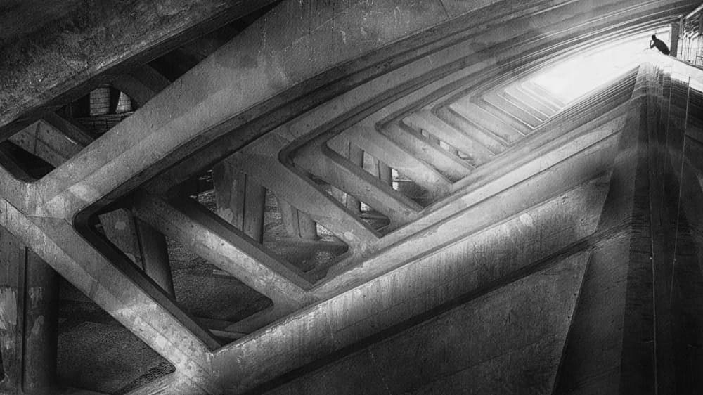 Brutalist Steps Light by Laura Mexia — canvas wall art