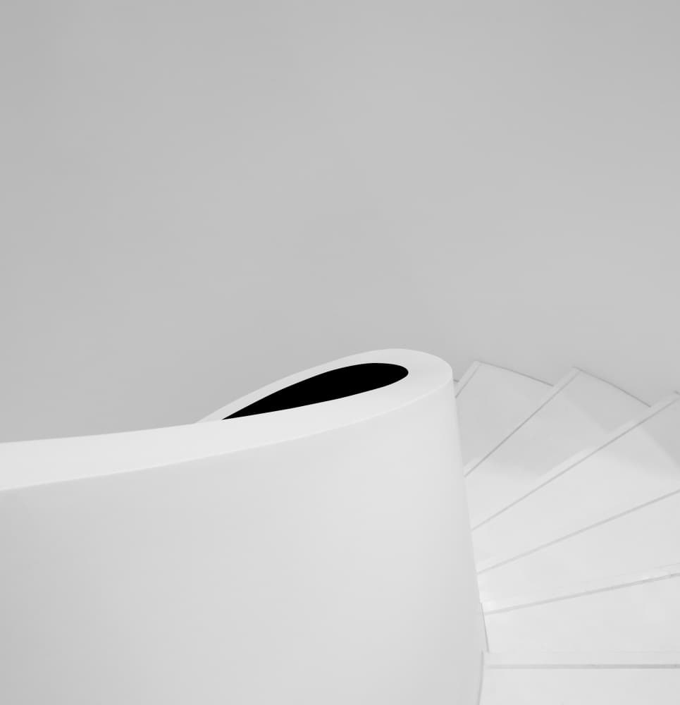 Minimalist Stairway Curve by konglingming — canvas wall art