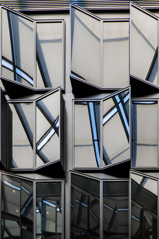 Modern Geometric Reflections by Heike Wolters-Wrase — canvas wall art