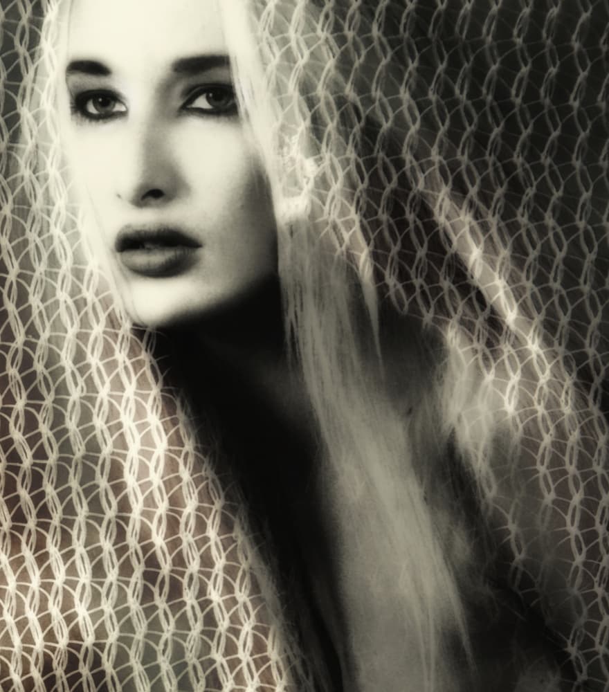 Mysterious Blonde Portrait by Harry Verschelden — canvas wall art