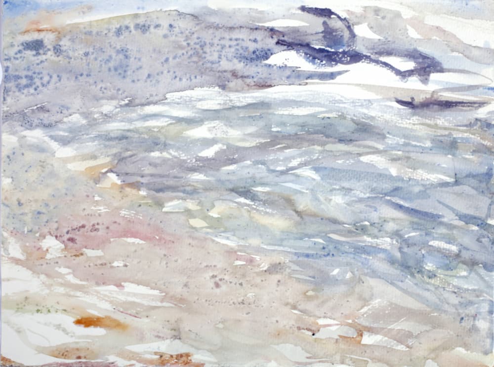 Gentle Beach Wash by Eva Galonska — canvas wall art