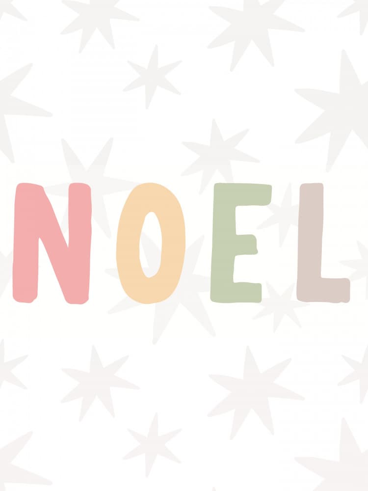 Merry Noel Stars by Mathieu jeuf — canvas wall art