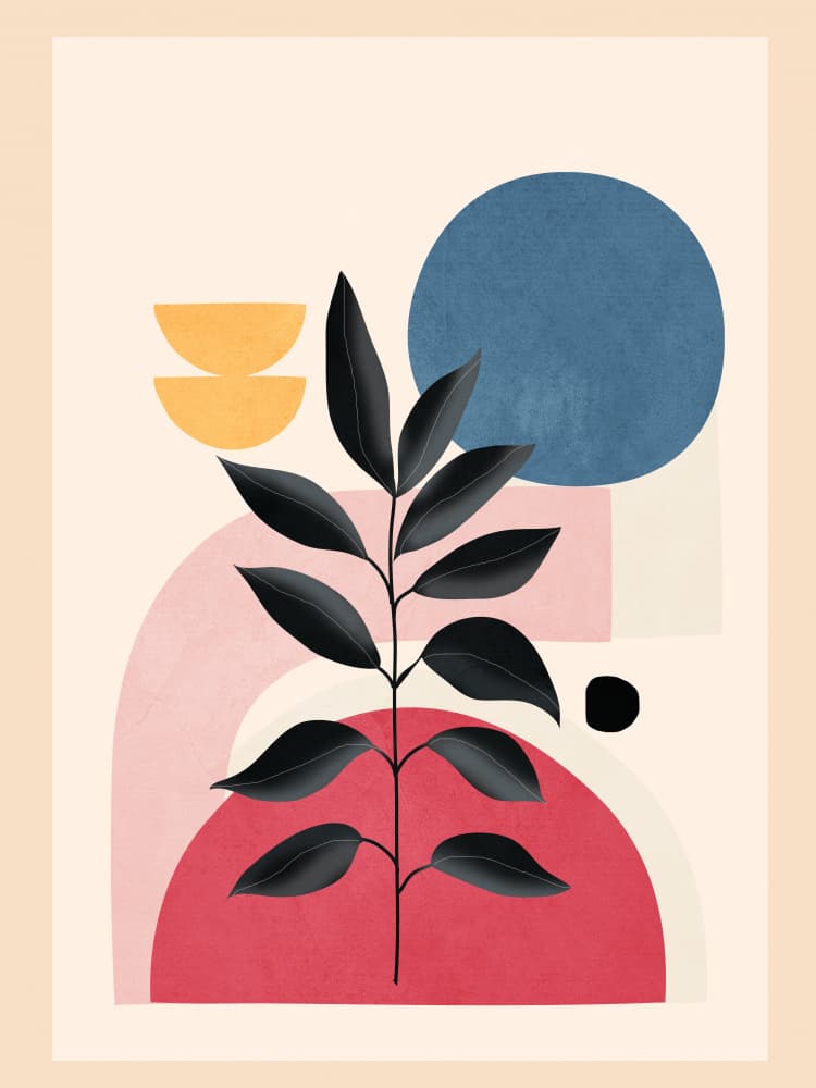 Modern Botanical Shapes by City Art — canvas wall art