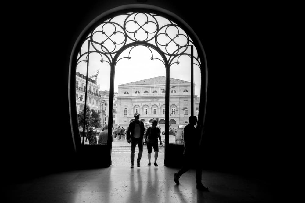 Dramatic City Archway Silhouettes by Paulo Jorge — canvas wall art