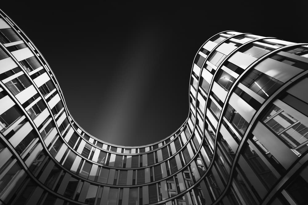 Modern Architectural Wave by Oscar Lopez — canvas wall art
