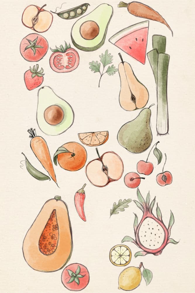 Colorful Healthy Produce by Xuan Thai — canvas wall art