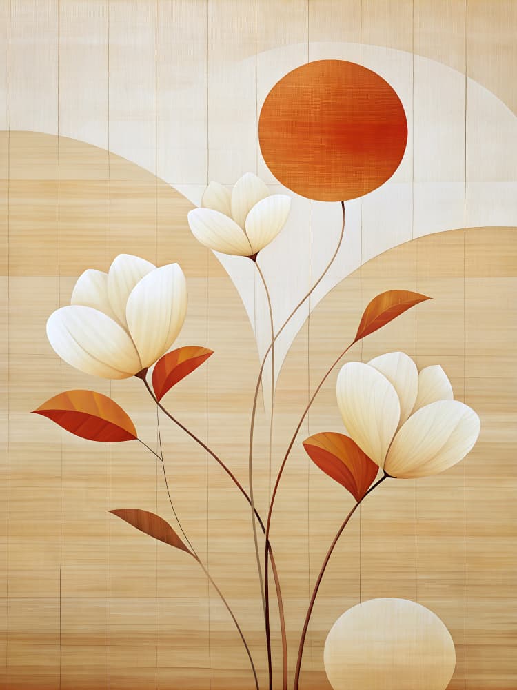Serene Magnolia Sun by Miguel Bruzual — canvas wall art