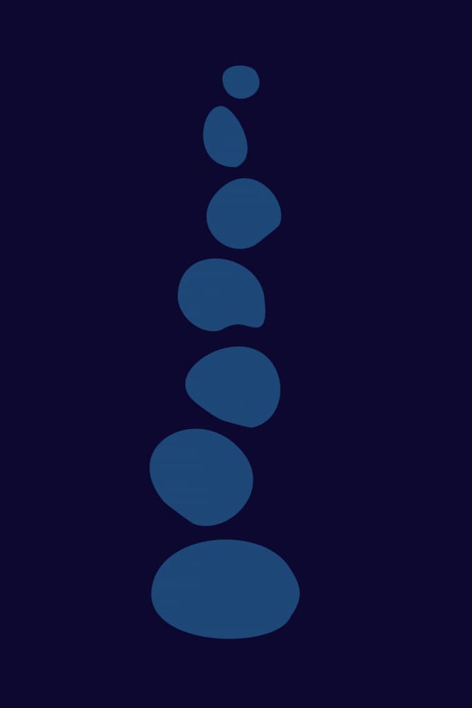 Deep Blue Balance by Yvonne Gustafsson — canvas wall art