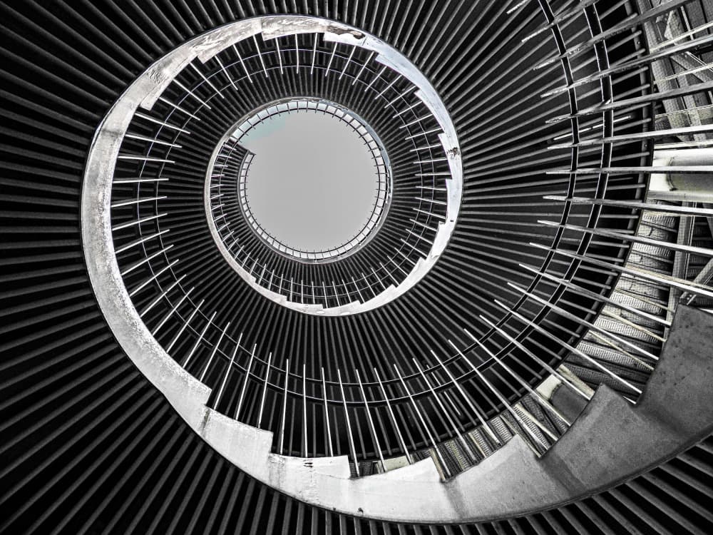 Abstract Spiral Architecture by KIMIO KOBAYASHI — canvas wall art