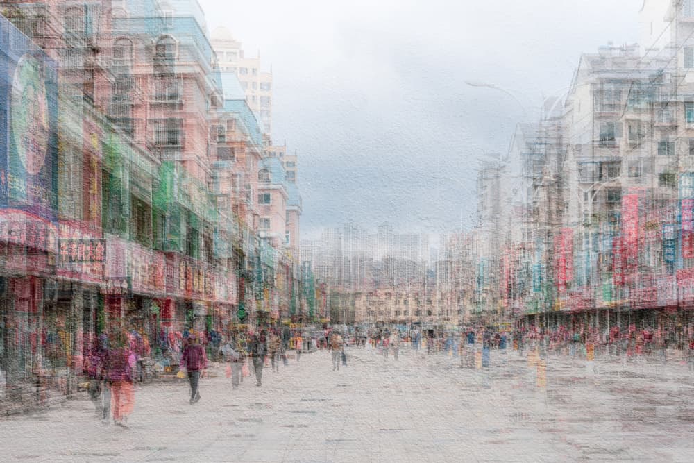 The market by Cindy Liu — canvas wall art