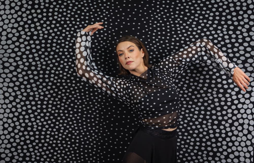 Dynamic Polka Dot Dancer by Gila Koller — canvas wall art