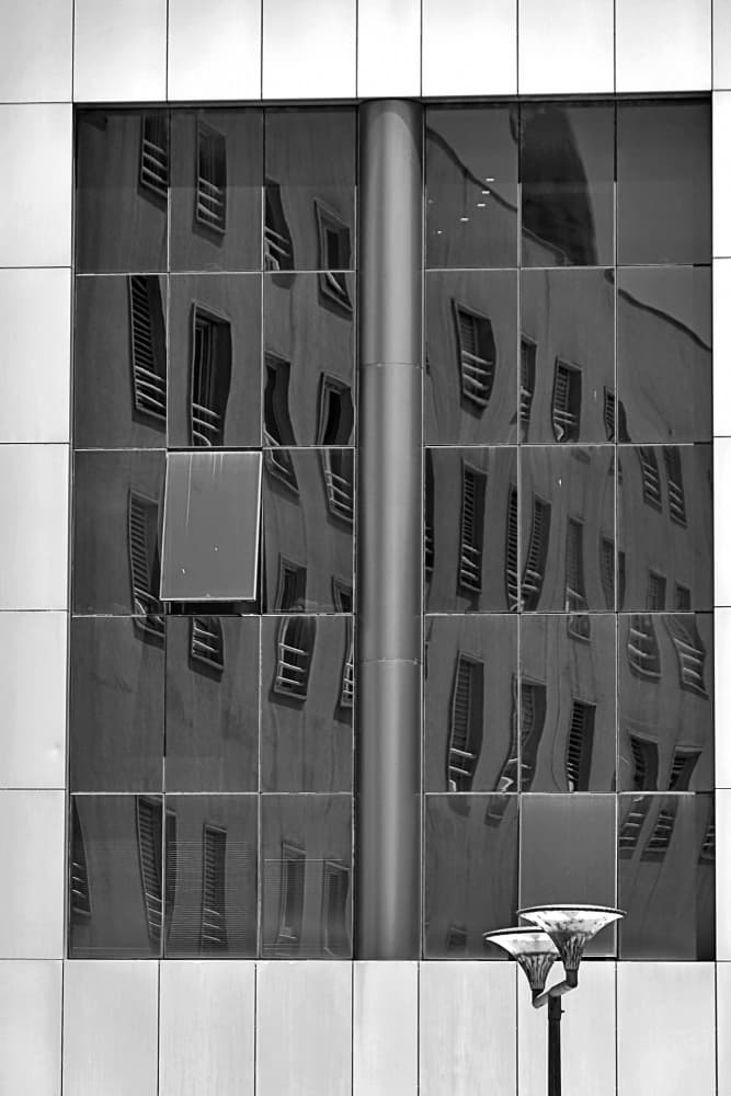 Distorted Urban Reflection by Miguel Silva — canvas wall art