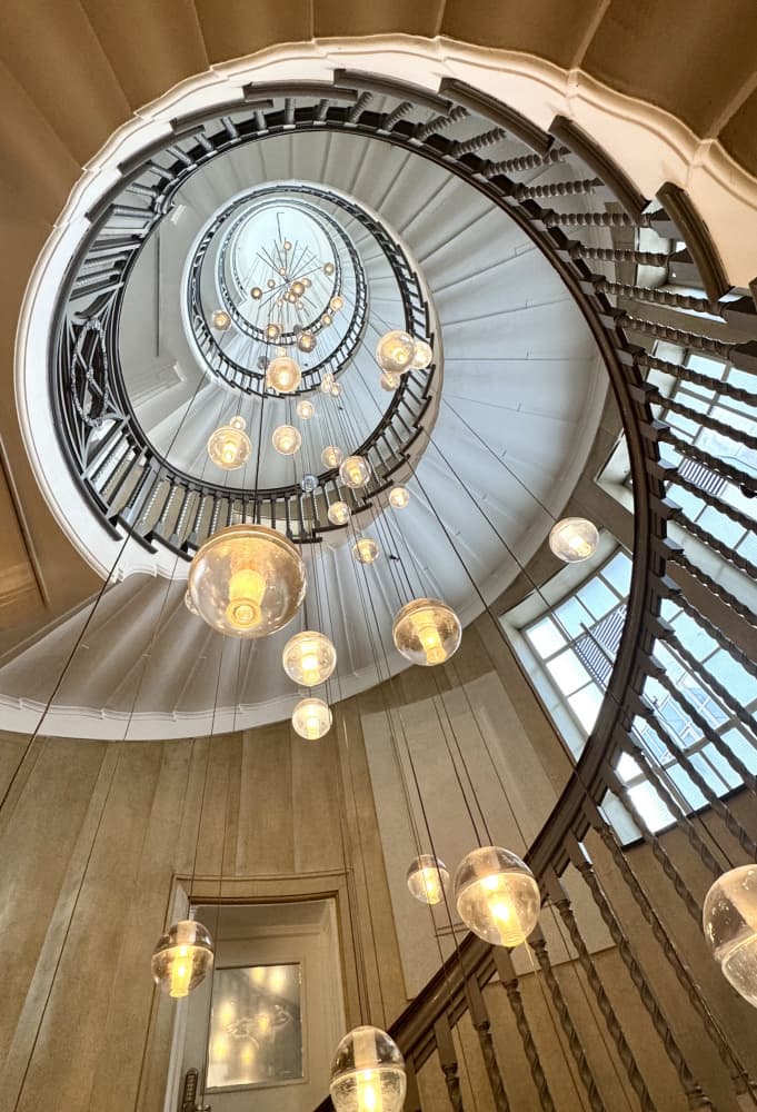 Luminous Spiral Staircase by KIMIO KOBAYASHI — canvas wall art
