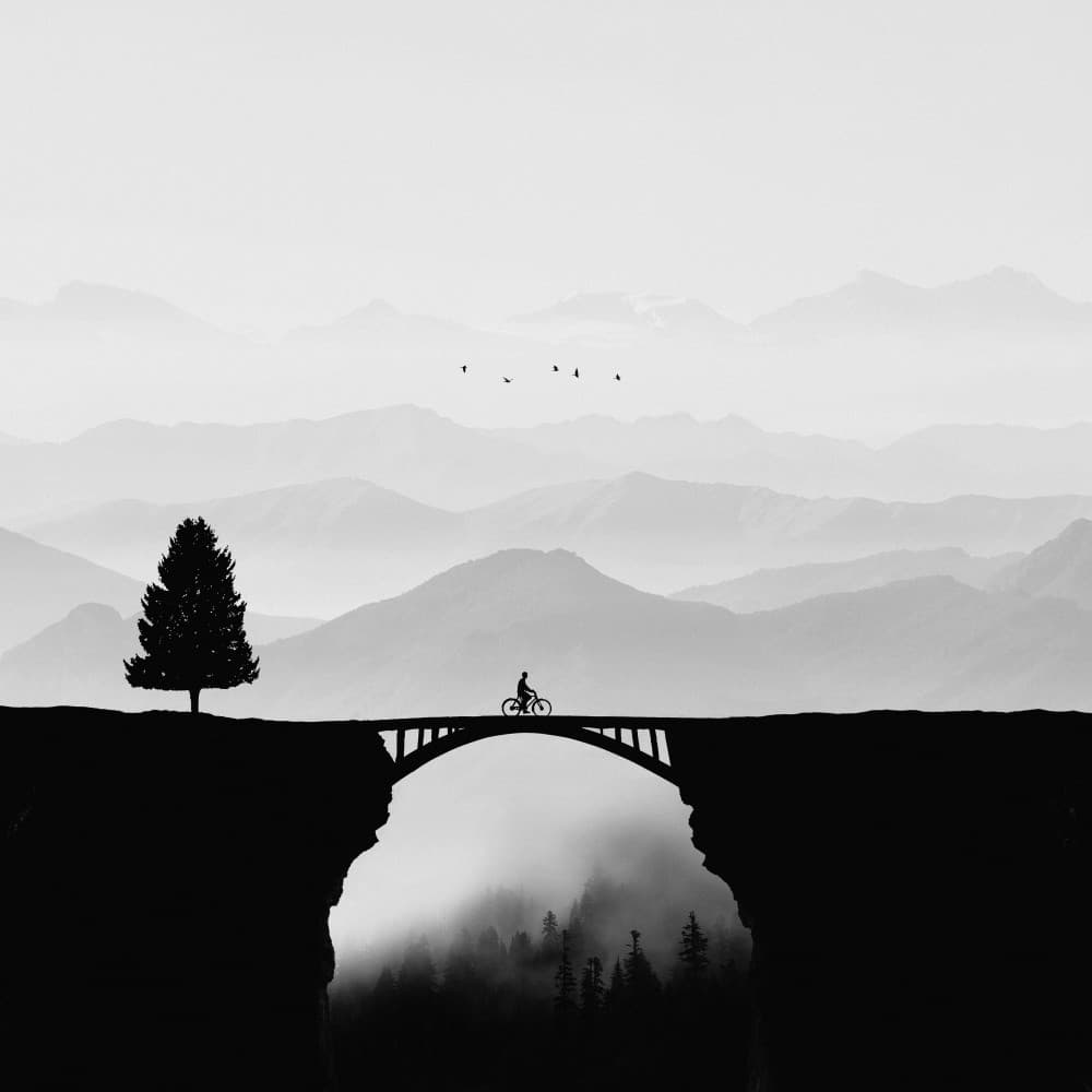 Misty Mountain Journey by Hadi Malijani (Malenjani) — canvas wall art