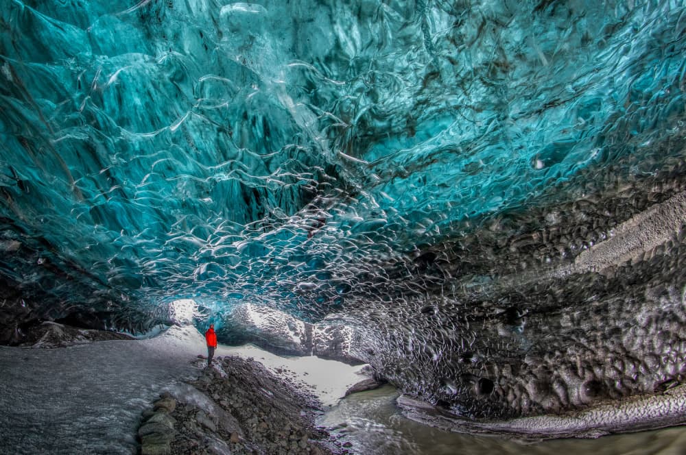 Deep Blue Ice Cave by Piet Haaksma — canvas wall art