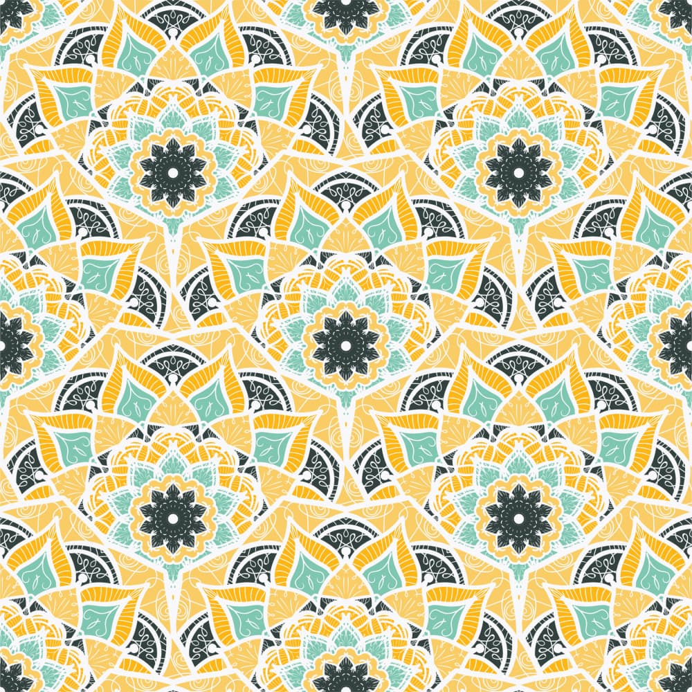Bohemian Floral Mandala by Marika Barsrsind — canvas wall art