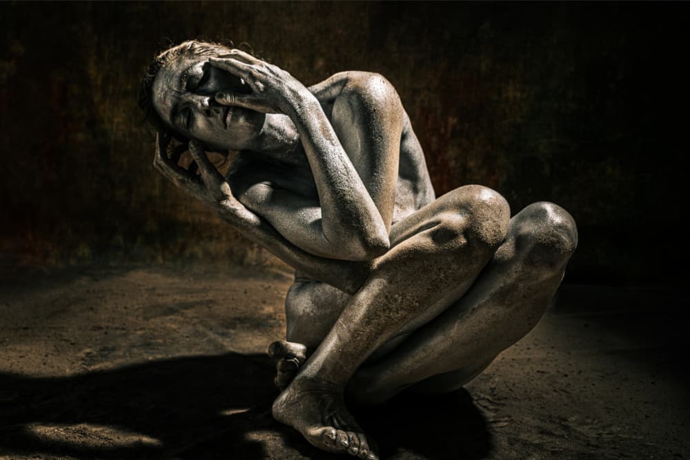 Pensive Figure Deep Shadow by PacodlaCorte — canvas wall art