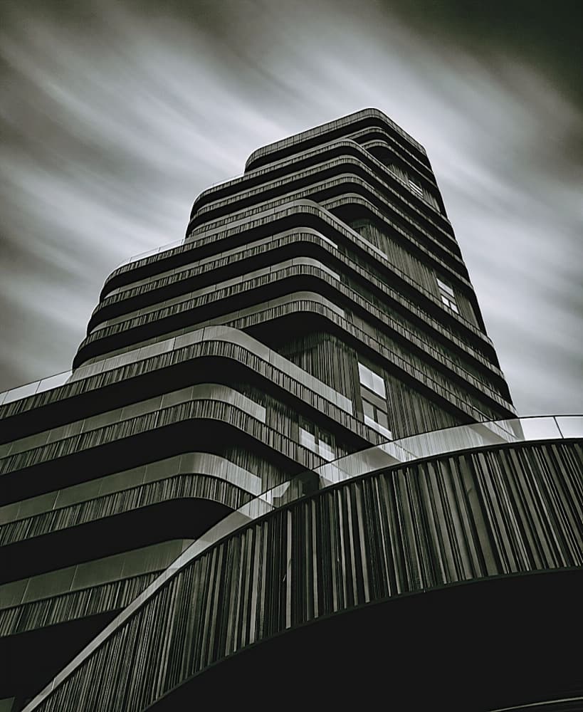 Curved Modern Architecture by Frank Bruynseraede — canvas wall art