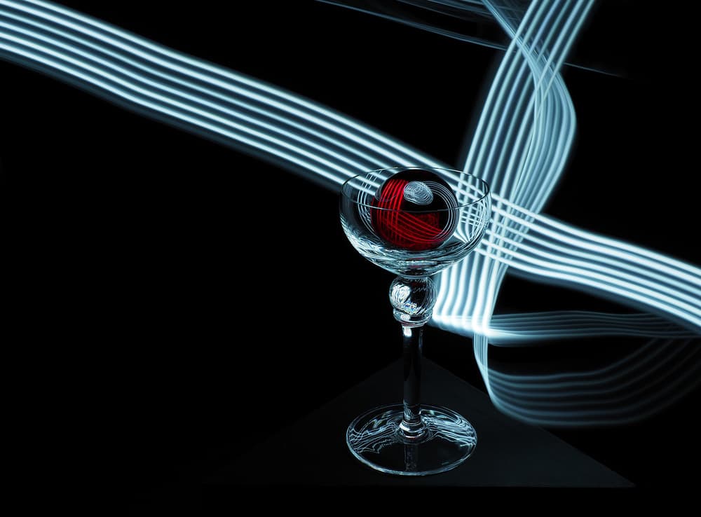Red Yarn Glass Glow by Heidi Westum — canvas wall art