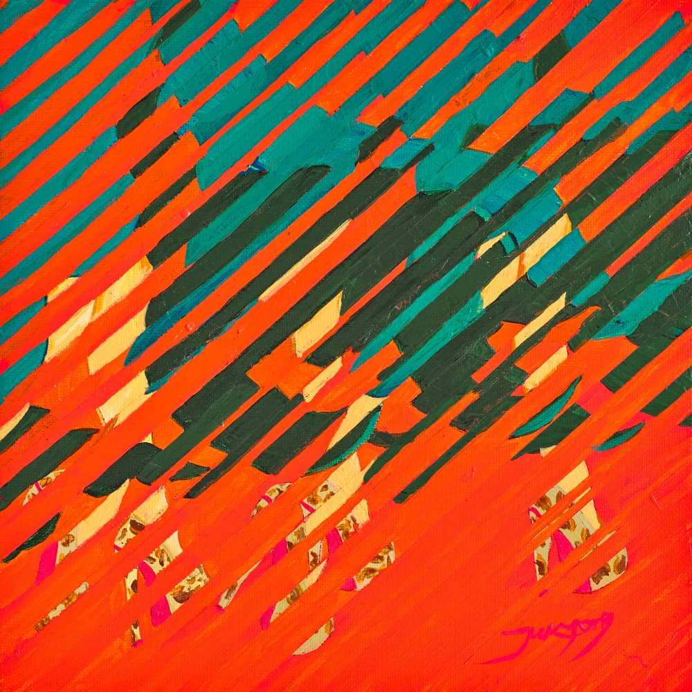 Dynamic Diagonal Stripes by Jukyong Park — canvas wall art