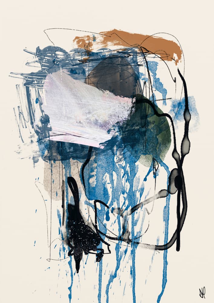 Twin Abstract 1 by Dan Hobday — canvas wall art