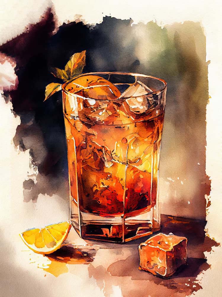 Refreshing Orange Cocktail by Justyna Jaszke — canvas wall art