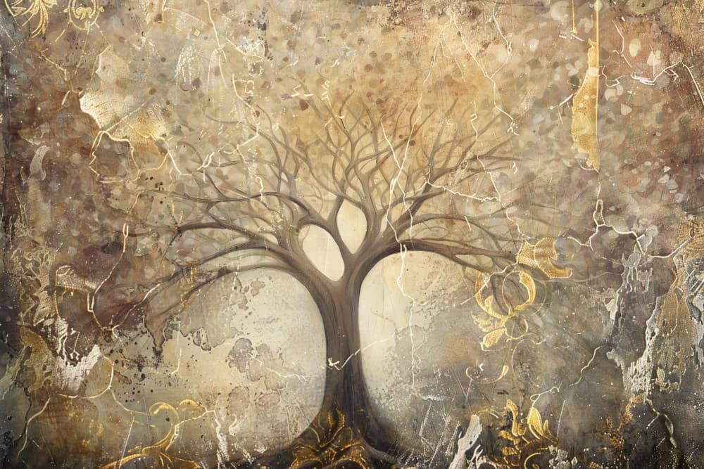Golden Tree of Life by Rafal Kulik — canvas wall art