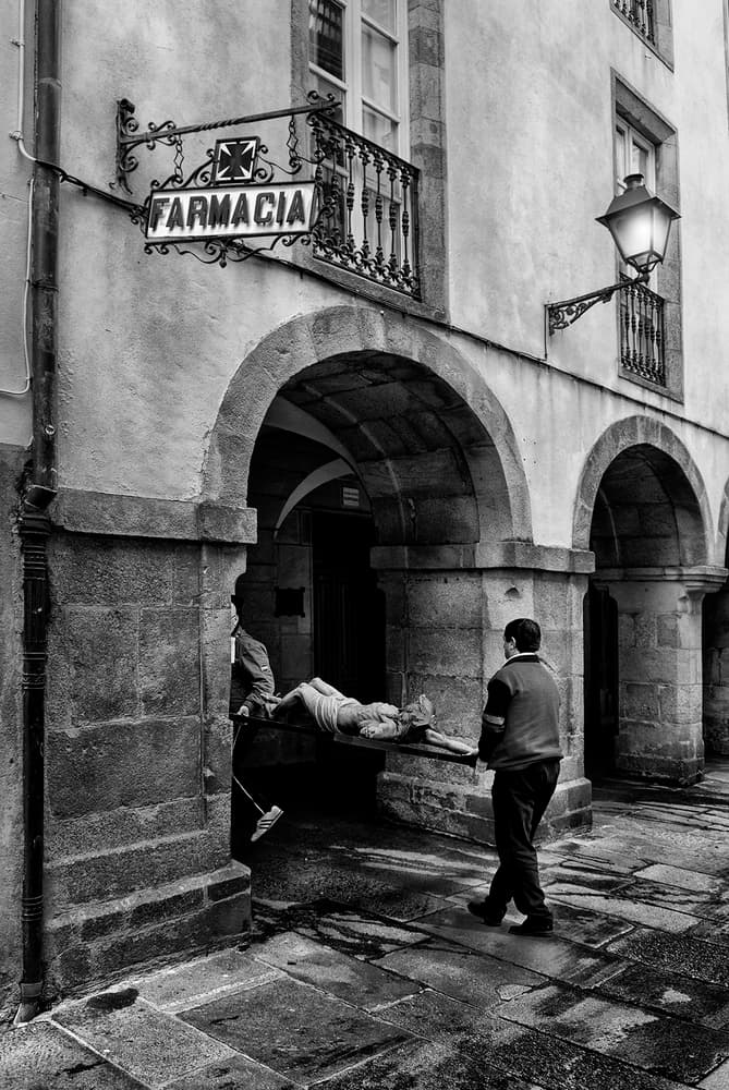 Pharmacy Street Carrying by Jose C. Lobato — canvas wall art