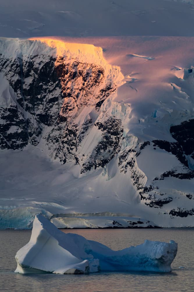 Golden Antarctic Peak by Chuanxu Ren — canvas wall art