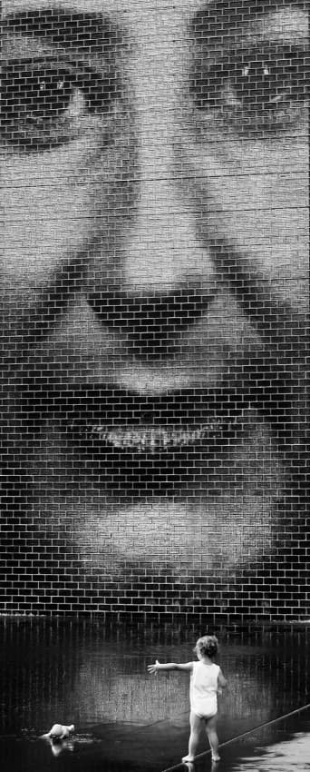 Little Girl Giant Face by Alain Turgeon — canvas wall art