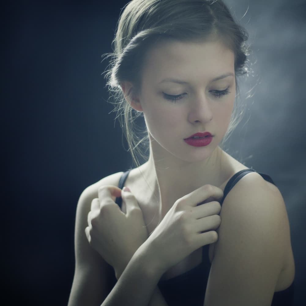 Dreamy Pensive Woman by Ildiko Neer — canvas wall art