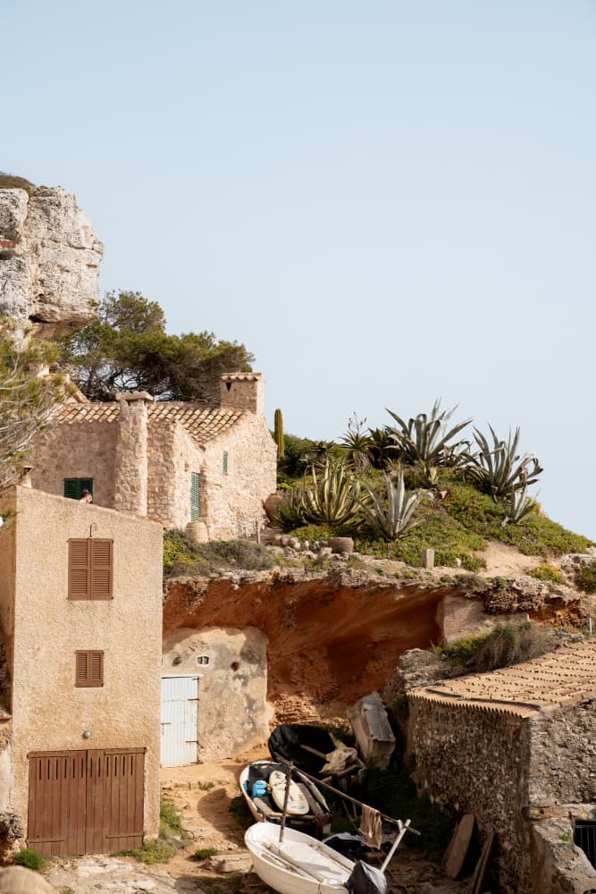 Mediterranean Cliffside Village by Henrike Schenk — canvas wall art