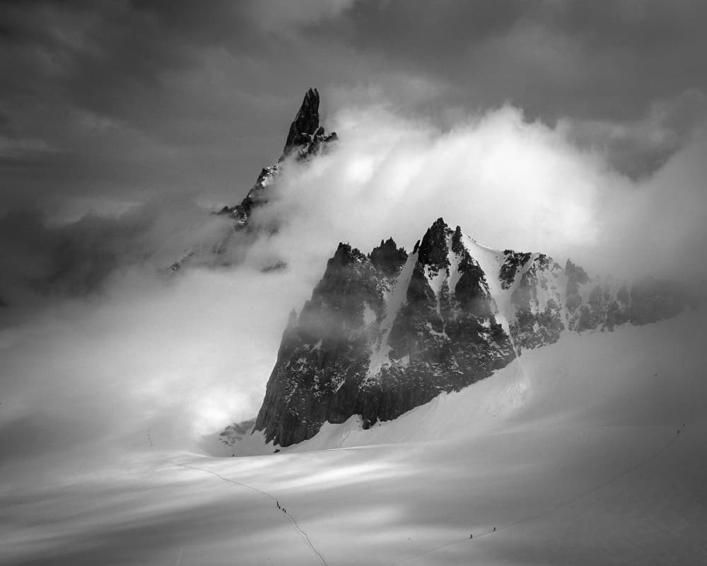 Dramatic Snowy Peaks by Dmitry Razr — canvas wall art