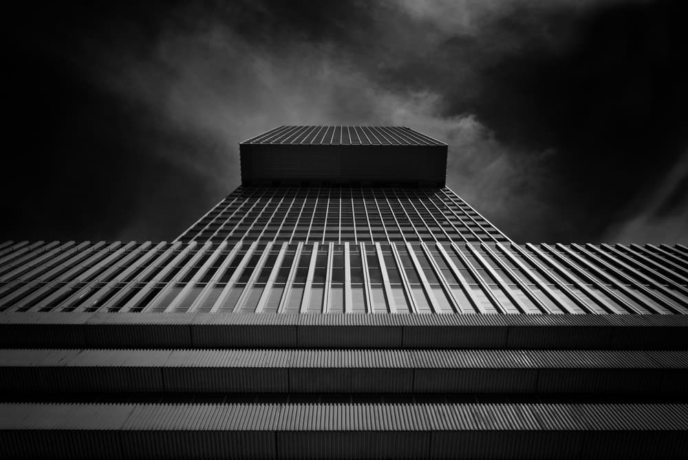 Dramatic City Tower by Jeroen van de Wiel — canvas wall art