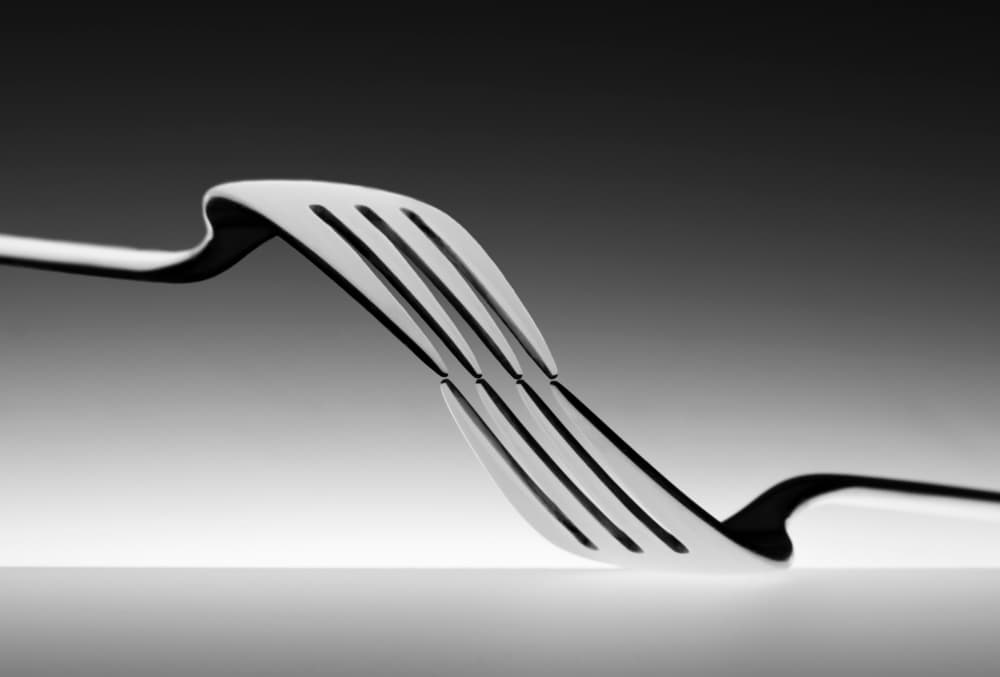 Curved Forks Abstract by Wieteke de Kogel — canvas wall art