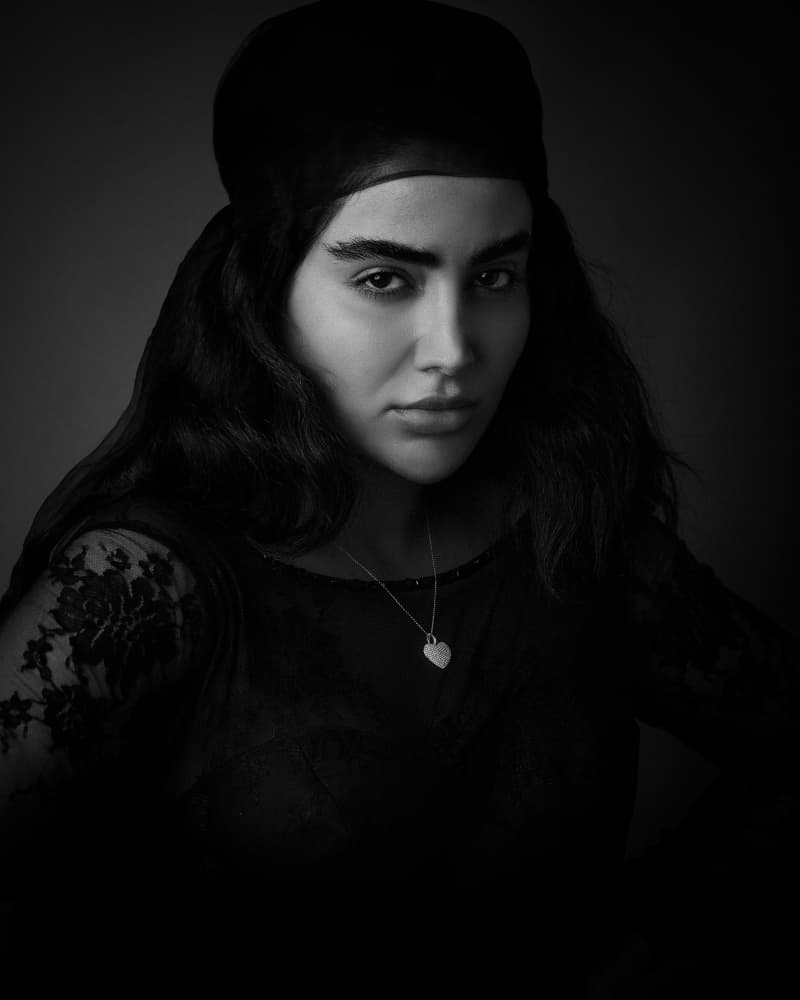Mysterious Woman Gaze by Mehdi Mokhtari — canvas wall art