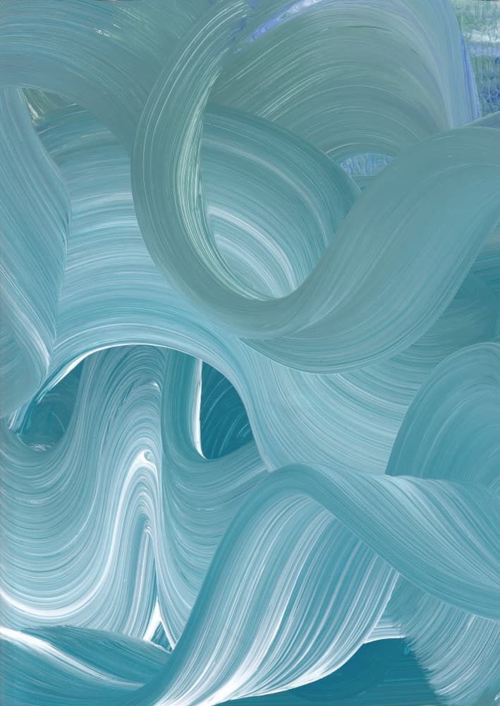 Fluid Blue Waves by Maira Ribena — canvas wall art